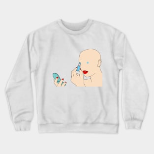 Putting my face on Crewneck Sweatshirt